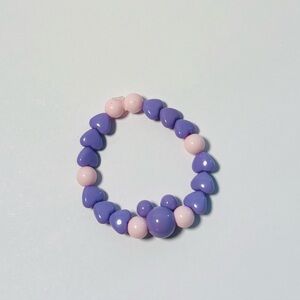 Disney Kids Purple and Pink Heart Beaded Bracelet